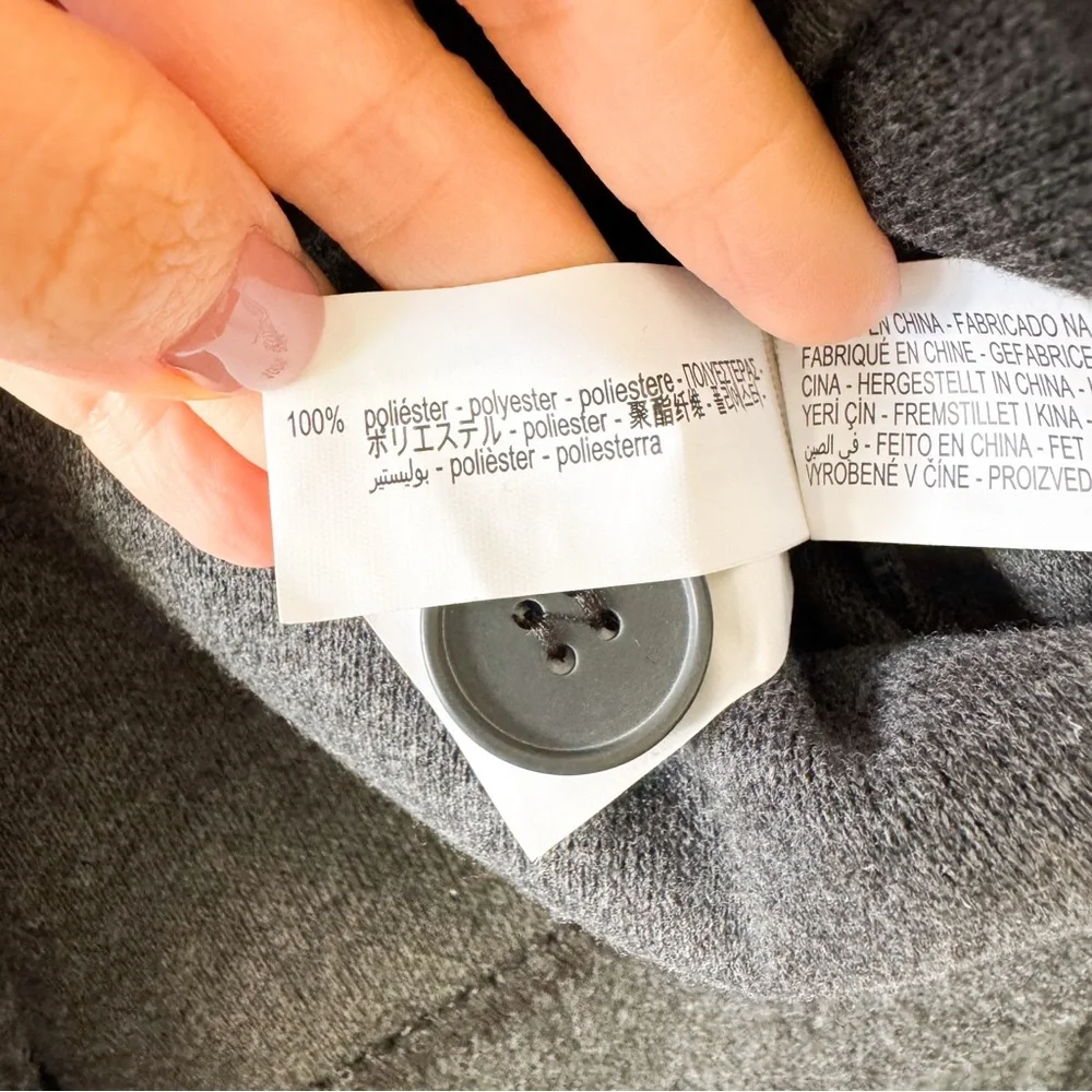 Zara Charcoal Gray Pea Coat‎ Jacket with Pockets Size X-Small